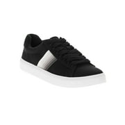 EV1 from Ellen DeGeneres Women's Cupsole Lace Up Trainer (Black Canvas)