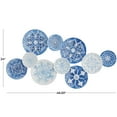 thumbnail image 3 of DecMode Blue Metal Plate Wall Decor with Embossed Details, 3 of 7