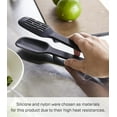 thumbnail image 4 of Yamazaki Home Floating Utensil - Four Styles, Black, Silicone, Tongs, Dishwasher Safe, Floating Design, No Assembly, 4 of 7