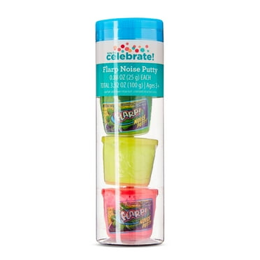 Multicolor Flarp Noise Putty Party Favors, 0.88 oz, 4 Count, by Way To Celebrate