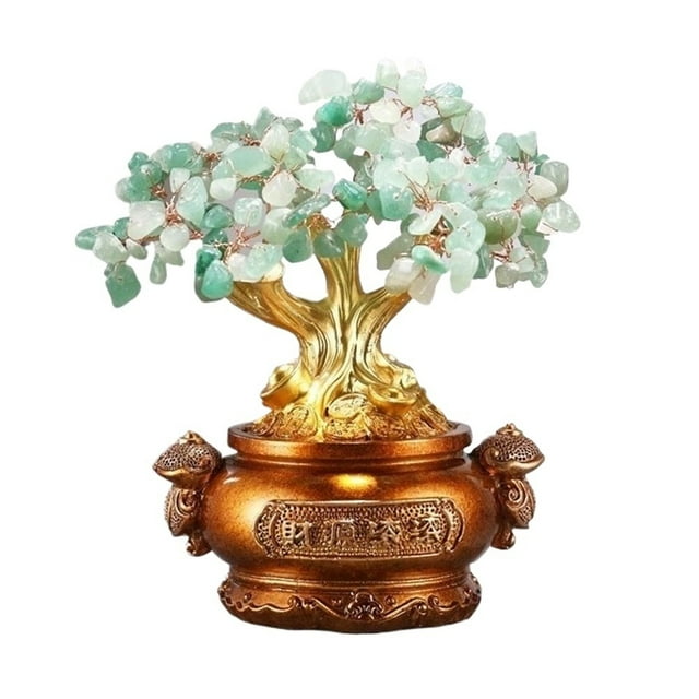 Money Crystal Tree, Gem Beads Chakra Tree, Office Desk Decor Spiritual Crystal Tree Ornament
