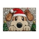 thumbnail image 1 of Felpudo decorativo con adornos navideños y animales navideños. Felpudo para entrada, antideslizante, absorbente, de secado rápido, de cachemira sintética., 1 of 5