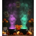 thumbnail image 2 of PMU Halloween 2pc Multi Pack 18in Black Plastic Cauldron with Mist Maker Multi Color Fogger (1) 18in 55118-NHS (1) 49500 (2/pkg) Pkg/1, 2 of 6