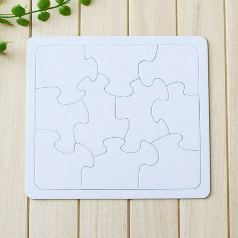 Blank Puzzles 4 Sets Blank Coloring Puzzle Paper Board Blank