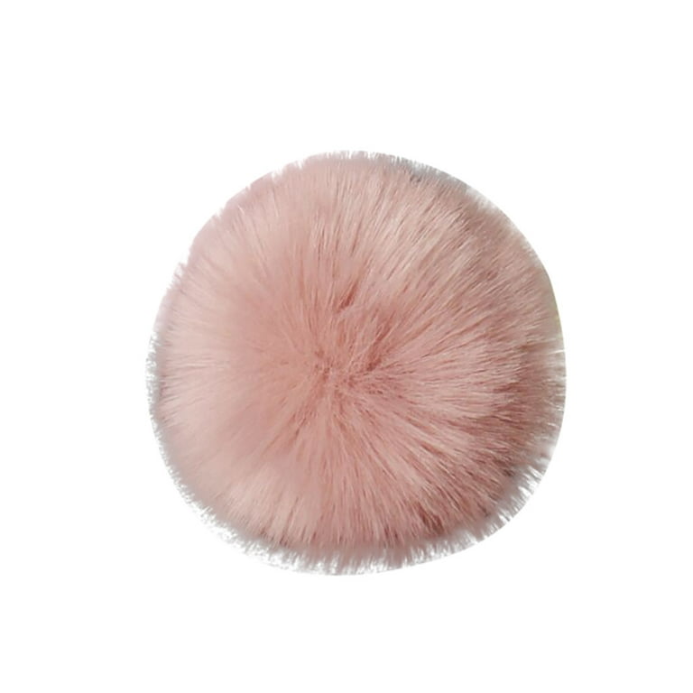 Knit Stretchy Pink Fox Fur Hat