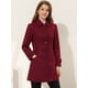 thumbnail image 2 of Chaqueta de Invierno Allegra K Con Cuello Peter Pan Para Mujer Borgoña L, 2 of 6