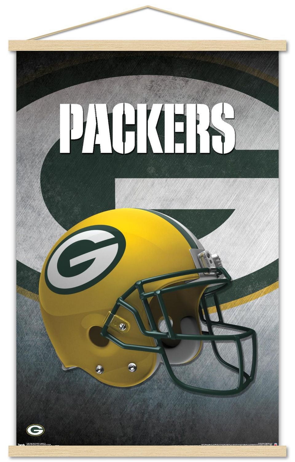 NFL Green Bay Packers - Helmet 16 Wall Poster, 22.375" x 34" Framed