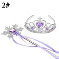 thumbnail image 1 of Girl's Tiara Rhinestone Decor Dress up Tiara Princess Crown with Princess Wand, 1 of 9