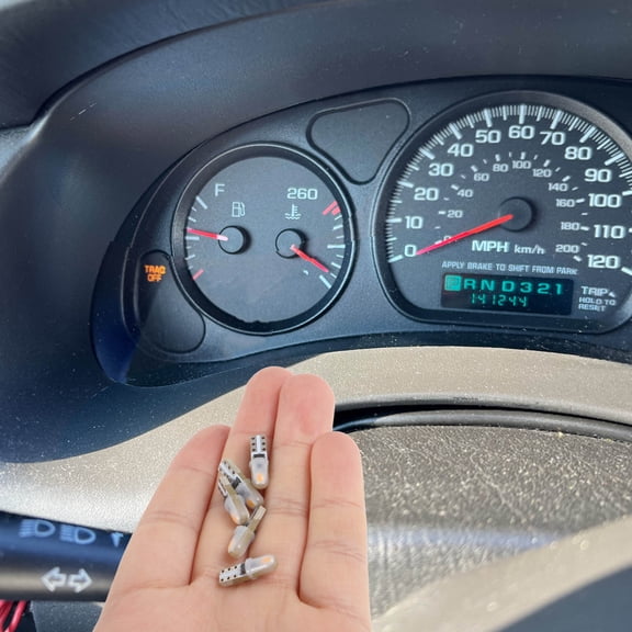 LIFKOME 5pcs T5 LED Bulbs for Car Interior and Dashboard Lights for Instrument Panel Clock Light Car Interior Replacement Accessories