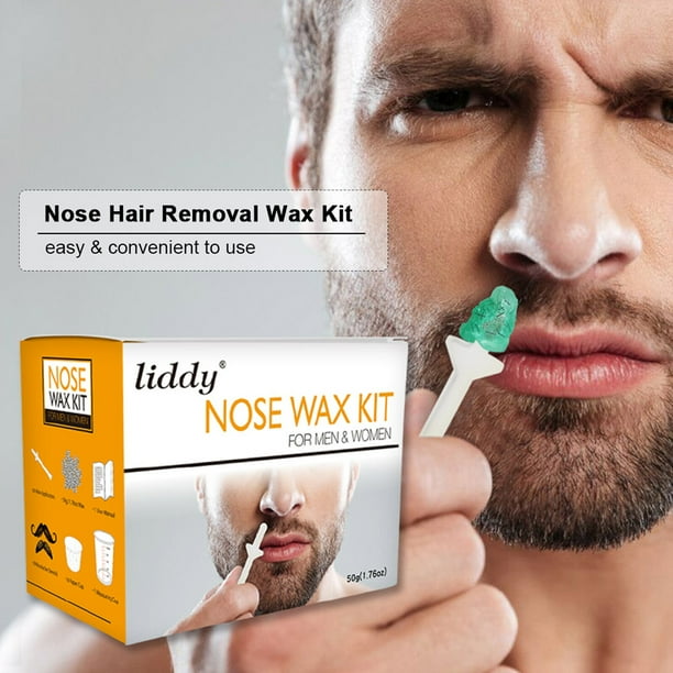 Kit de cera Kit de cera para la depilacion de la nariz Aplicadores de cera Palitos Frijoles Pegatinas con bigote Vaso medidor Vasos de papel para