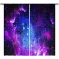 thumbnail image 3 of Space Curtains Kids Galaxy Purple Pink Blue Nebula Universe Outer Space Starry Stars Blackout Curtains Rod Pocket Print Window Drapes For Boys Girls Teen Bedroom Playroom 53"W x 84"L (Pack of 2), 3 of 6