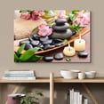 thumbnail image 2 of wall26 Canvas Print Wall Art Relaxing Zen Orchid Flowers Massage Stone Candles Nature Wilderness Photography Realism Rustic Landscape Colorful Multicolor for Living Room, Bedroom, Bathroom - 12", 2 of 5