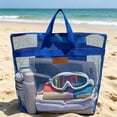 thumbnail image 4 of LOWLHOME Large Mesh Holiday Handbag, 17×13 ×14" Beach Tote Bag for Women, Casual Shoulder Bags for Travel Swimming, 4 of 4