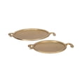thumbnail image 6 of Trays for House and Coffee Table Decor - Round Metal Centerpiece Table Decorations with Snake Border Design - Organizer Accents Perfect as Trinket Trays, Jewelry or Bed Trays - Set of 2, 2" Gold, 6 of 9
