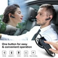 thumbnail image 3 of New Bee 2PC Bluetooth Headphones V5.0 Wireless (24H Talk Time/180D Standby) w/Mic, Dual Device Connectivity for iPhone/Android/Samsung/Laptop, Business Trucker Headsets,Black, 3 of 22