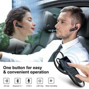 New Bee 2PC Bluetooth Headphones V5.0 Wireless (24H Talk Time/180D Standby) w/Mic, Dual Device Connectivity for iPhone/Android/Samsung/Laptop, Business Trucker Headsets,Black