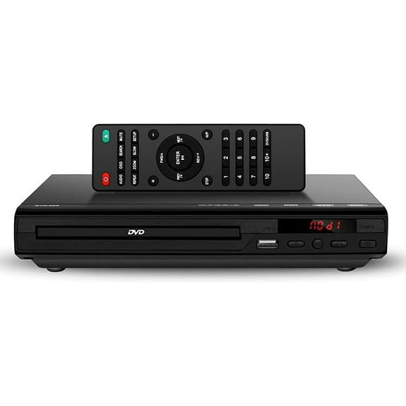 DVD Player, 1080 HD DVD Player VCD Player for TV with AV Cable, CD Player USB Multifunctional Player with Remote Control for Home Stereo System
