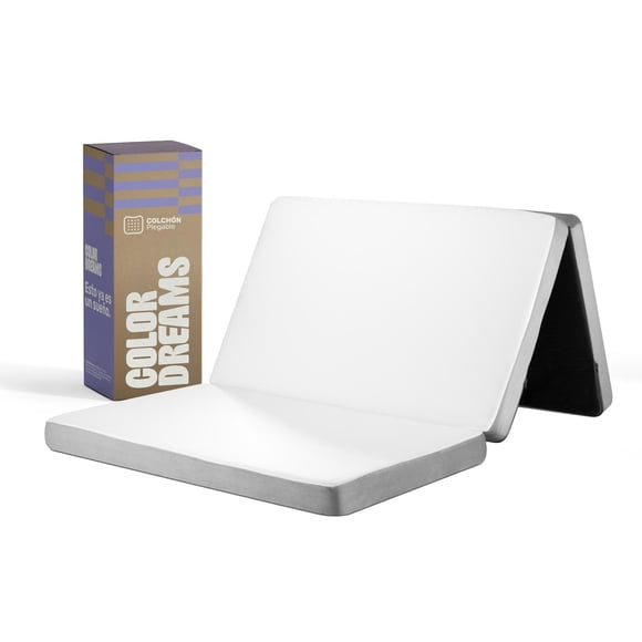 Colchón Individual ColorDreams Colchoneta Plegable Con Maleta 100 cm Blanco