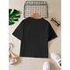 thumbnail image 2 of Girls' Summer Short Sleeve T-Shirt, Creative Double Horse Print, Casual Crew Neck, Polyester Knit Top with Slight Stretch, Animal Pattern, Outdoor Running Style, Regular Fit, 230g Fabric Weight, 2 of 4