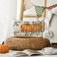 thumbnail image 5 of Sm:)e Orange Eucalyptus Leaves Pumpkin Fall Pillow Covers 12x20 Inch, Cushion Covers for Sofa Seasonal Home Decor, 5 of 8