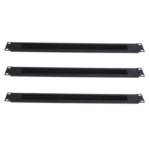 Xuanheng 3PCS 1U/19\'\' Rack Mount Network Cabinet Brush Panel Bar Slot for Cable Manage