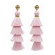 thumbnail image 2 of Cuerda de cobre moda mujer damas borla flecos Stud cuelga pendientes accesorios Rosado Hugo Pendientes de borla, 2 of 9