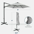 thumbnail image 3 of Best Choice Products 10ft 360 Rotating Cantilever Offset Hanging Patio Umbrella - Fog Gray, 3 of 9