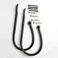 thumbnail image 5 of Deco Window 2 Pcs Curtain Holdback for Curtains Wall Mounted Metal Drapery Hook for Door Window Treatment-Ball (Black), 5 of 7