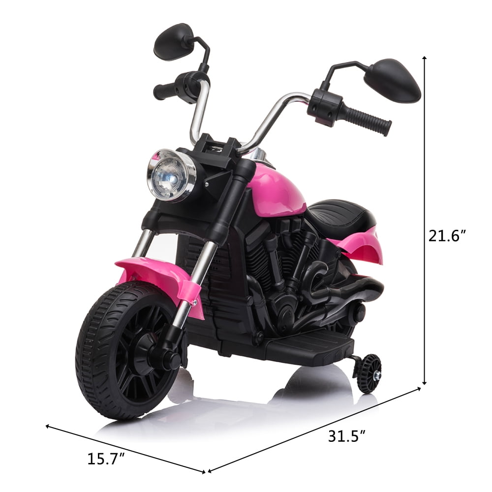 Lowestbest 6V Ride on Toy, Electric Ride On Motorcycle With Training Wheels for Kids Lowestbest 6V Ride on Toy, Electric Ride On Motorcycle With Training Wheels for Kids