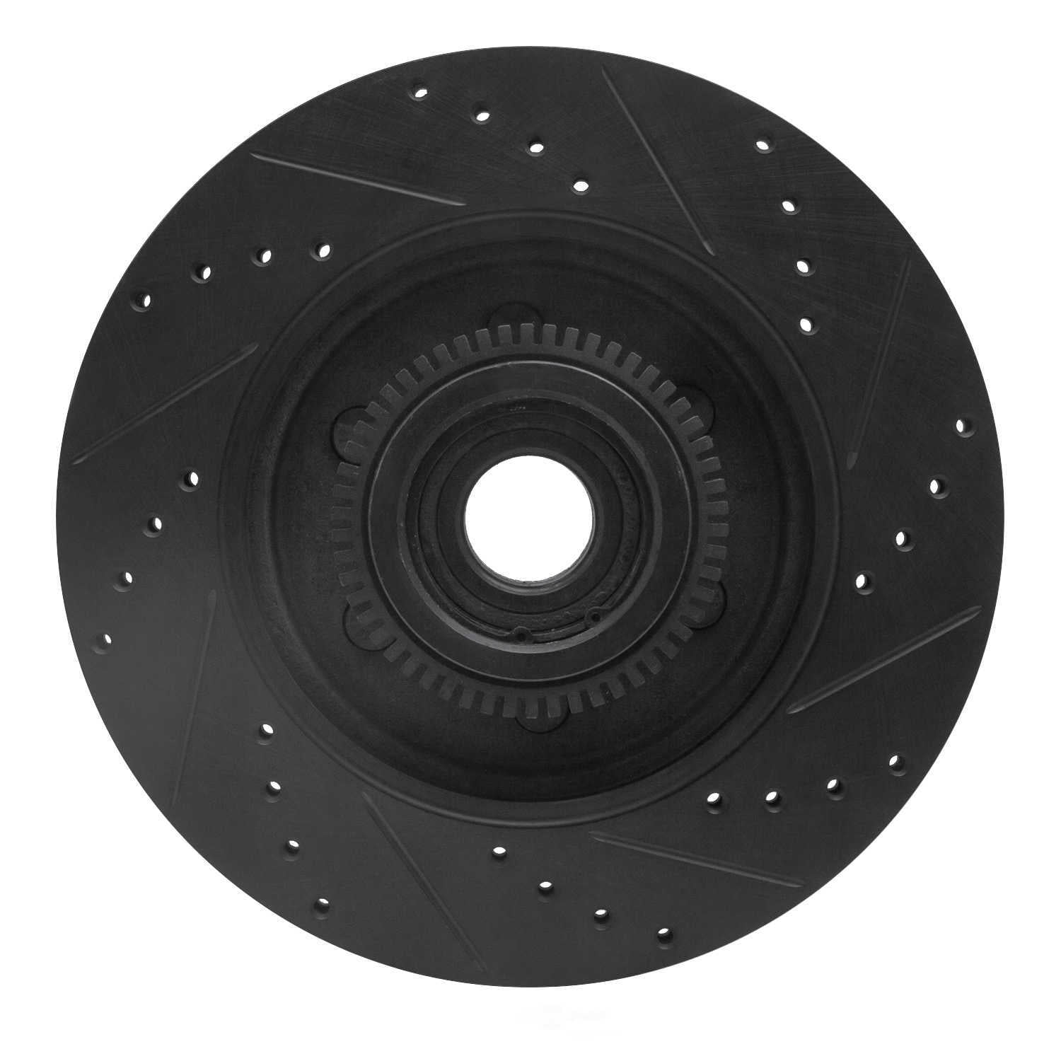 Dynamic Friction Company 633-54184L DFC Brake Rotor - Drilled And Slotted - Black