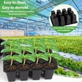 thumbnail image 7 of 10 Pack Seed Starter Trays, 120 Cells/Total, Reusable Plastic Seedling Trays with Drainage for Indoor Gardening, Greenhouse Germination Kit for Spring Planting Black, 7 of 7