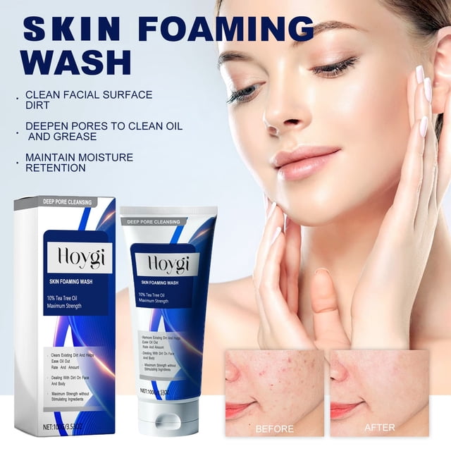 Fiudx Limpiador En Espuma, Crema Limpiadora Suave Control de Grasa, Espuma Purificadora Facial Hidratante, Rutina Diaria de Cuidad de La Piel, Apto para Todo Tipo de Piel, Diseño Compacto de Viaje.