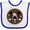 White and Royal, variant on Inktastic English Bulldog for Dog Lover Girls Baby Bib
