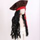 thumbnail image 3 of Peluca de cosplay de Piratas del Caribe para hombre, de Halloween, para adulto, Capitán Jack Sparrow, color negro, 65 cm, cabello rizado, accesorios de cosplay, 3 of 6