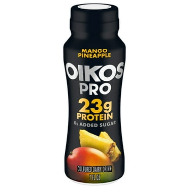 Oikos Pro Mango Pineapple Cultured Dairy Drink, 23g Protein, 7 fl oz Bottle