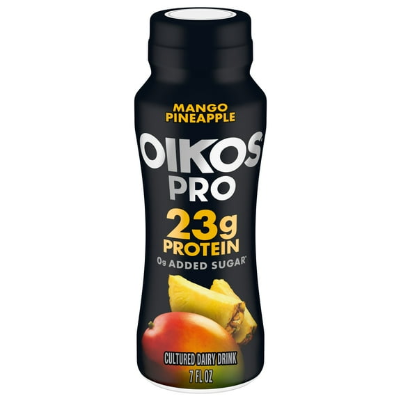 Oikos Pro 23g Protein, Mango Pineapple Cultured Dairy Drink Bottle, 7 fl oz
