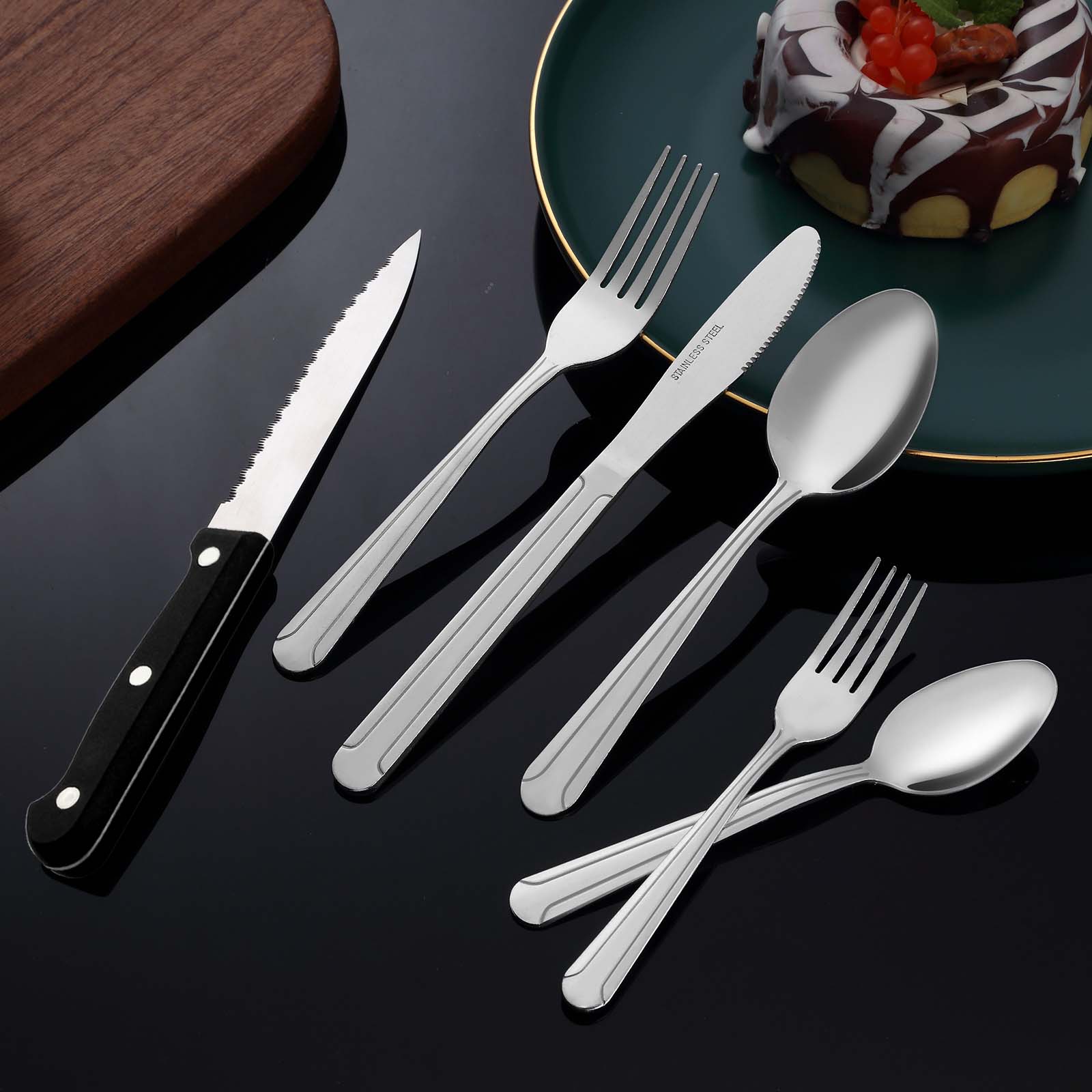 Bestdin 72-Piece Stainless Steel Flatware Set for 12 photo 4
