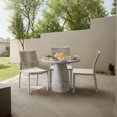 thumbnail image 2 of Meridian Furniture Cosenza Blanc 36 Pouces Table à Manger en Béton pour Intérieur/extérieur, 2 of 8
