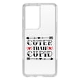 thumbnail image 1 of DistinctInk Clear Shockproof Hybrid Case for Galaxy S21 ULTRA 5G (6.8" Screen) - TPU Bumper Acrylic Back Tempered Glass Screen Protector - Cuter Than Cupid - Valentine, 1 of 2