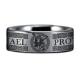 thumbnail image 2 of St. Michael Tungsten Carbide Ring, 2 of 7