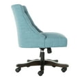 thumbnail image 4 of SAFAVIEH Soho Tufted Swivel Desk Chair with Caster, Light Blue Linen, 4 of 9