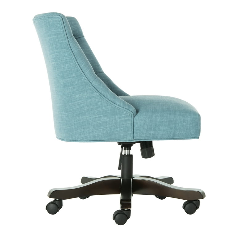 SAFAVIEH Soho Tufted Swivel Desk Chair with Caster Light Blue