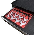thumbnail image 4 of 14 Piece Premium 1/2" Drive Jumbo Crowfoot Wrench Set, Chrome Vanadium Steel, Includes Standard SAE Sizes from 1-1/16" to 2" with Storage Tray, 4 of 5