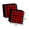 thumbnail image 6 of Flannel and Frost Buffalo Plaid Winter Party Supplies - Rustic Winter Birthday Party Supplies 64 Piece Tableware Set Includes Large 9" Paper Plates Dessert Plates, Cups and Napkins Kit for 16, 6 of 9