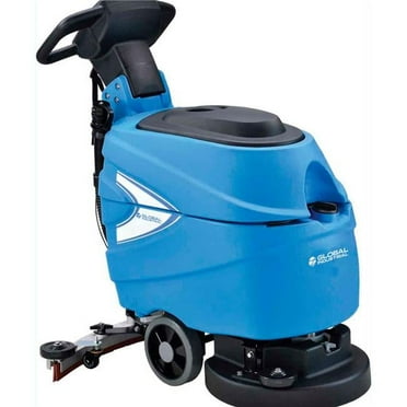 Global Industrial 641411 Auto Walk-Behind Floor Scrubber with 17 in. Cleaning Path, Two 80A Batteries