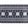 thumbnail image 4 of SKYSONIC Geometric Ethnic Tribal Non-Slip Area Rug, Black White Snowflake Floor Carpet Comfort Floor Mats Decor for Indoor Front Porch Living Room Bedroom Kitchen, 36"x24", 4 of 7