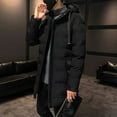 thumbnail image 3 of Municipal Clothing Men Winter Parka Long Section 2 Colors Warm Thicken Jacket Outwear Windproof Coat Hooded Plus Size, 3 of 6