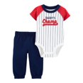 thumbnail image 1 of Set 2 Piezas C/Pantalon Carter's Niños 6-9M Estampado beisbol Blanco, 1 of 4