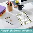 thumbnail image 6 of 2Pcs A4 Document Pouch Set 3 Ring Binder Pencil Pouch Clear Window Pencil Case for Binder for Home, Office Cartoon Frog Pattern, 6 of 7