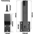 thumbnail image 3 of LAJIAOZ Heavy Duty 6" Barn Door Gate Flip Latch Lock, Study Metal Gate Latch for Outdoor Fence, Shed, Farm Gate, Sliding Barn Door, Provides Extra Security & Privacy, Easy Installation, Black, 2PCS, 3 of 8